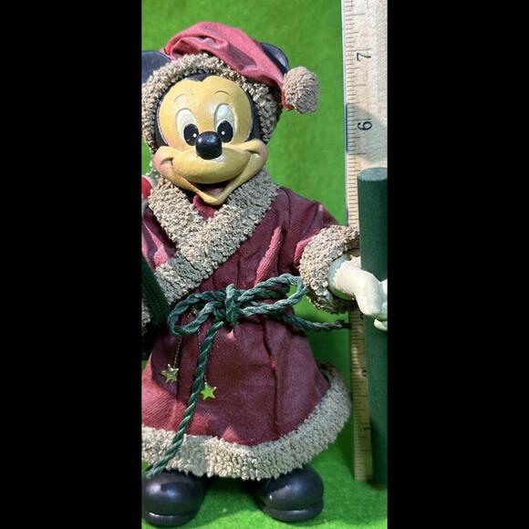 Vintage Kurt Adler Disney MICKEY MOUSE SANTA 8" Fabric Mache 1989 - Picture 9 of 9